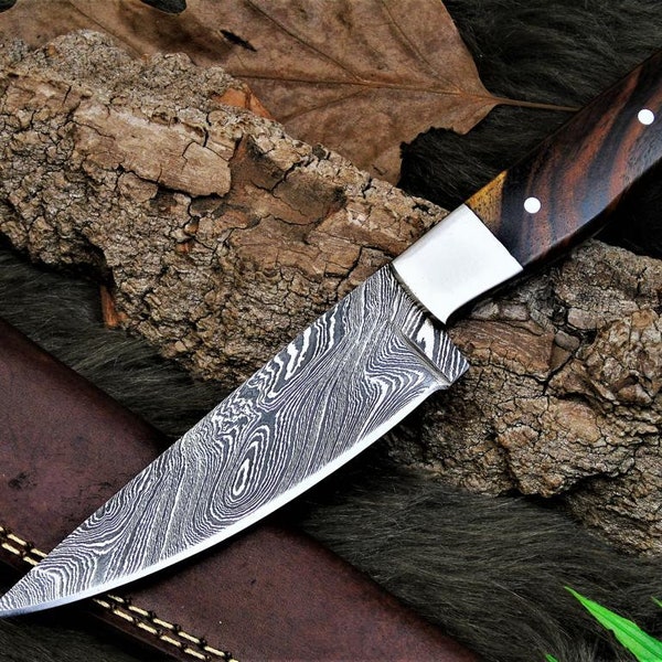 Kitchen Knife, Damascus Kitchen Knife Custom Damascus Steel Chef Knife Handmade With WOOD Handle MAQ1999