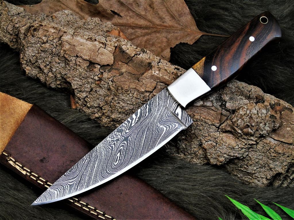 Kitchen Knife, Damascus Kitchen Knife Custom Damascus Steel Chef