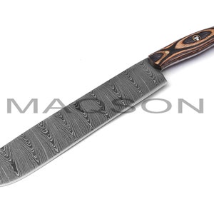Custom Damascus Steel Chef Knife Damascus Kitchen Knife With WOOD Handle (649EA5)