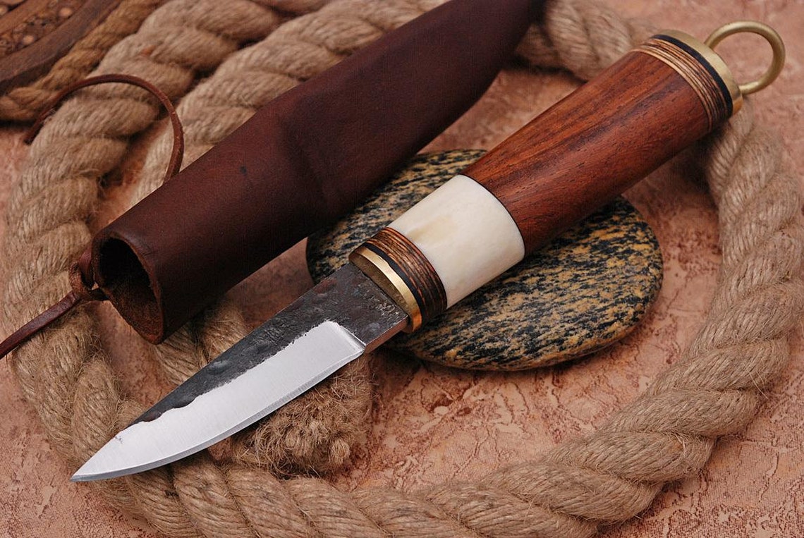 Medieval knife belt knife hand carbon steel 1095 Etsy