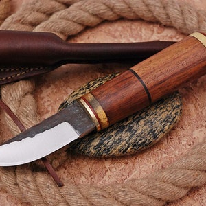 Medieval knife, belt knife, hand-forged carbon steel 1095 Medieval knife, belt knife, hand-forged carbon steel 1095 4304