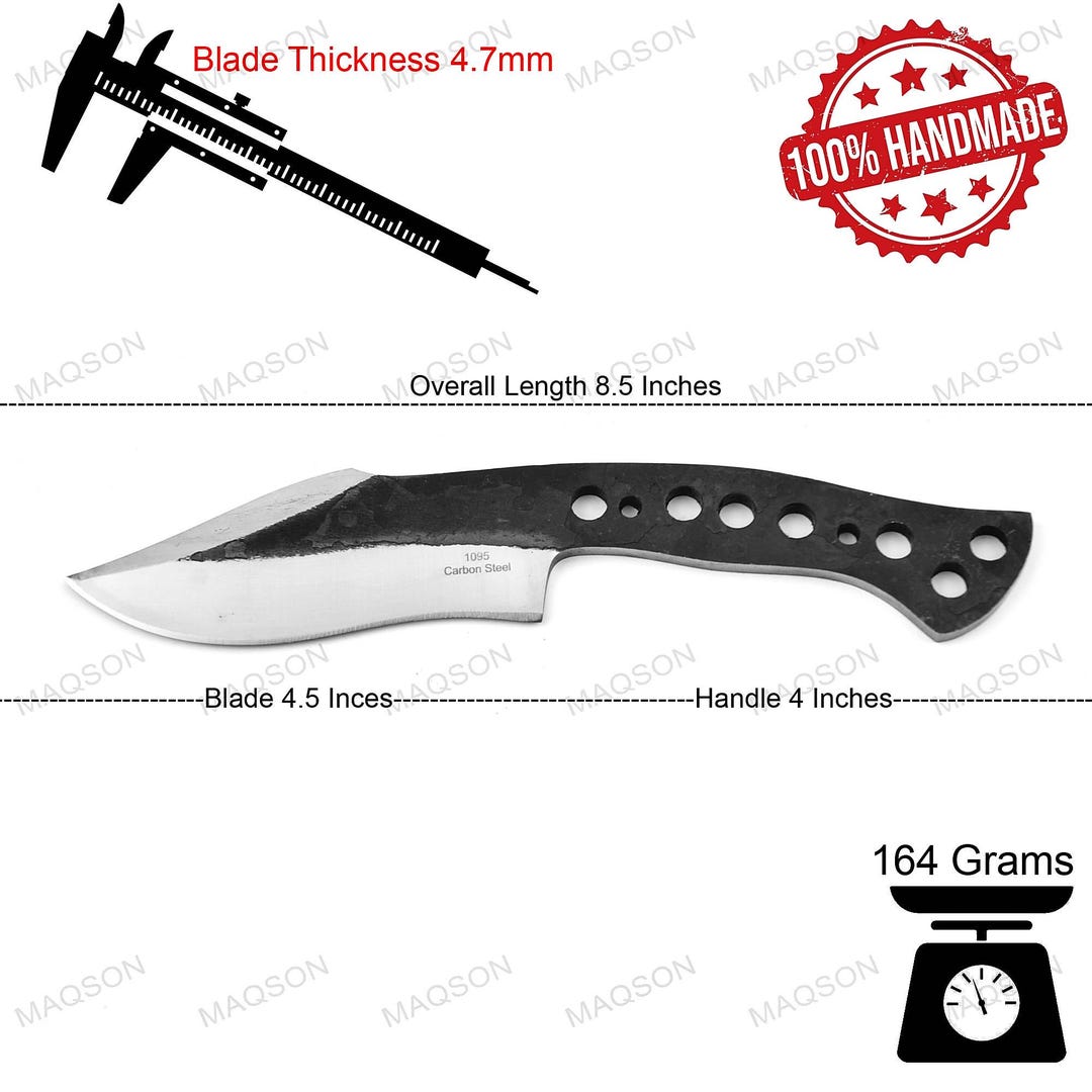Hunting Nicker (carbon Steel 1095] Knife Making Blank Blade Nicker ...