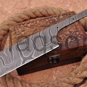 Damascus blade.Kitchen knife, Damascus blank NEW grain.4162#1