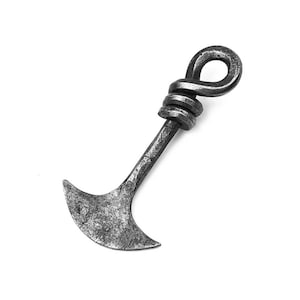 Geschmiedeter Anhänger Thors Hammer Mittelalter Stahl Halskette Wikinger 668EA