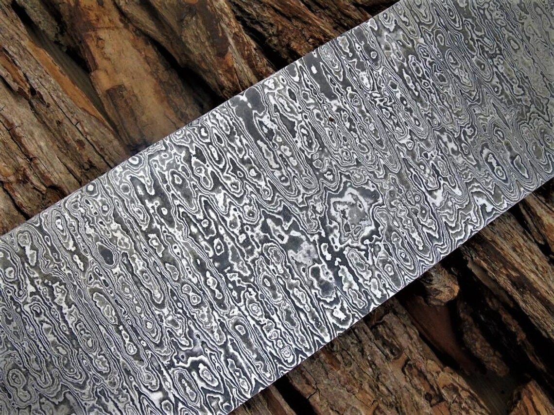 Damask Steel Plate Damascus Steel Damascus Billet Banddamast Etsy