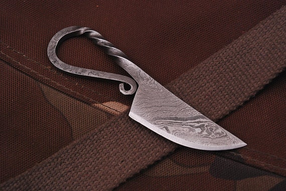Mittelalter Damast Messer handgeschmiedet 11 CM 4316 Gürtel Messer 