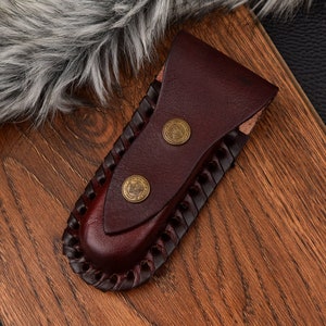 Étuis en cuir, étui à couteaux en cuir de vachette, étui à couteaux, étui à couteaux de poche 4160
