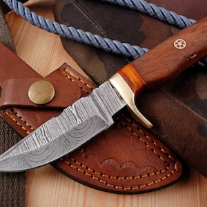 Damascus knife Damascus hunting knife Medieval knife, belt knife, hand-forged 5020EK