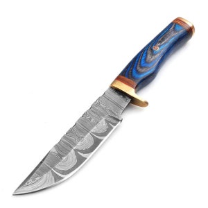 Damascus knife Damascus hunting knife Medieval knife, belt knife, hand-forged DHL Express 1 to 3 Working days MAQ6107