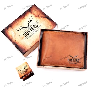 Carteira masculina de couro legítimo, carteira de couro legítimo RFID MAQ3001