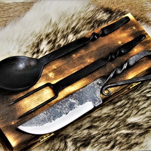 Medieval cutlery set, hand-forged 4209 image 3