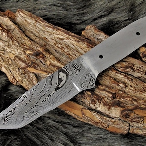 Handmade Damascus Damascus Blade, Hand forged Damascus Blank Blade 835EA