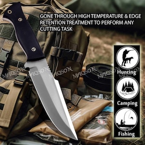 Hunting Knife Micarta Handel D2 Steel Handmade Stainless MAQ1319