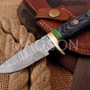 Damascus knife Damascus hunting knife Medieval knife, belt knife, hand-forged 5026EK