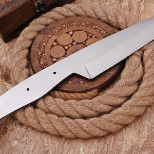 jagdNicker Bowie knife blade knife blank one piece of steel forged by hand. (Carbon steel,) 4155#3