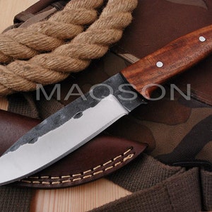 Medieval knife, belt knife, hand-forged 1095 MAQ1972