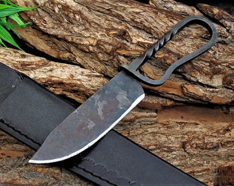 Cuchillo medieval cuchillo vikingo cuchillo de cuello forjado a mano 938EA  -  México