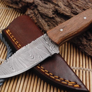 Damascus knife Damascus hunting knife Medieval knife, belt knife, hand-forged 6124EA