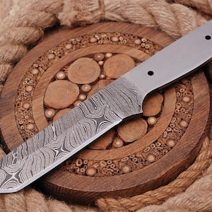 Handmade Damascus Damascus blade, hand forged Damascus blank blade 833EA