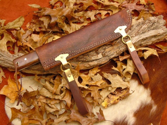 Handgeschmiedetes Wikinger-Messer Aus 1095 Carbonstahl – Mit Lederscheide & Messing-Beschlägen – Gesamtlänge 40,5 Cm, Perfekt Für Mittelalter-Fans