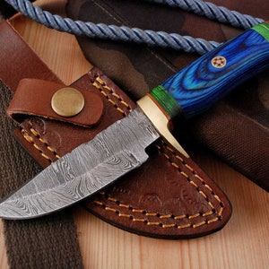 Damascus knife Damascus hunting knife Medieval knife, belt knife, hand-forged 5022EK