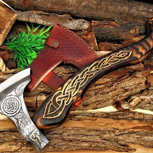 Axe High Carbon Steel with Sheath Hand-Forged Viking MAQ2621