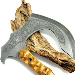 Axe High Carbon Steel with Sheath Hand-Forged Viking MAQ2644A