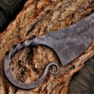 Medieval knife, belt knife, Viking neck knife hand-forged 10 cm [4254]