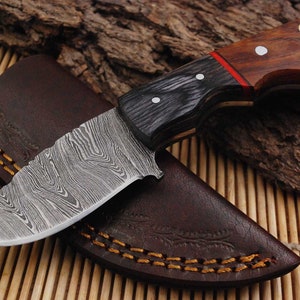 Damascus knife Damascus hunting knife Medieval knife, belt knife, hand-forged 6126EA