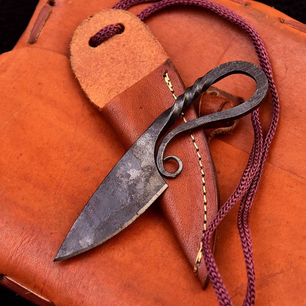 Medieval knife Viking knife neck knife hand forged 947EA