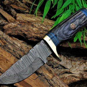Damascus knife Damascus hunting knife Medieval knife, belt knife, hand-forged 1008EA