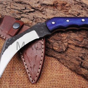 Custom Handmade Damascus steel Hunting Knife Karambit Knife Hunting Skinner Medieval Knife, Belt Knife, 4382