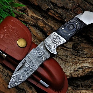 Damascus Pocket Knife, Damascus Folding Knife Damascus MAQ1628