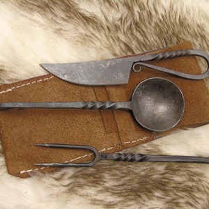 Medieval cutlery set, hand-forged 4264
