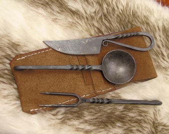 Medieval cutlery set, hand-forged 4264