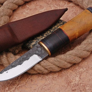 Medieval knife, belt knife, hand-forged carbon steel 1095 Medieval knife, belt knife, hand-forged carbon steel 1095 4186