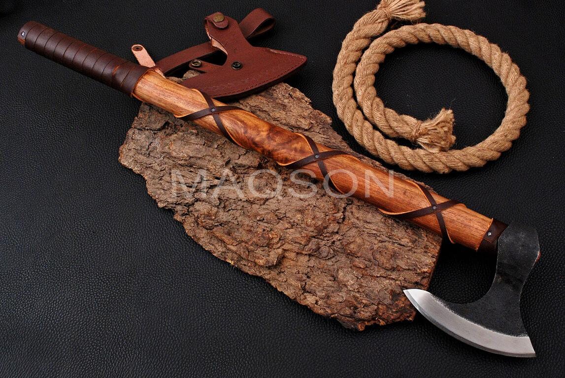 Custom Steel VIKING AXE Axt High Carbon Stahl mit Scheide Wikinger MAQ2616 Custom Steel VIKING AXE Axt High Carbon Stahl mit Scheide Wikinger MAQ2616