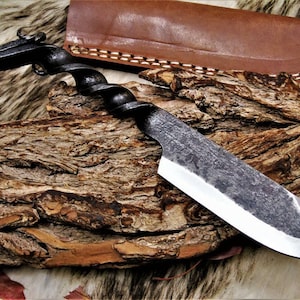 Medieval knife, belt knife, hand-forged 4247