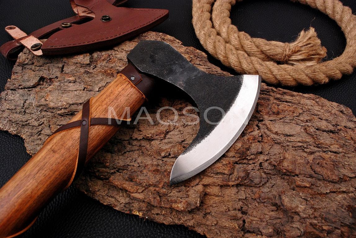 Custom Steel VIKING AXE Axt High Carbon Stahl mit Scheide Wikinger MAQ2616 Custom Steel VIKING AXE Axt High Carbon Stahl mit Scheide Wikinger MAQ2616