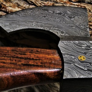 Viking Axe Damascus Steel with Sheath Hand-Forged Medieval Axe MAQ2587