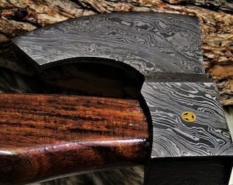 Viking axe, Damascus steel, with sheath, hand-forged, medieval axe MAQ2587