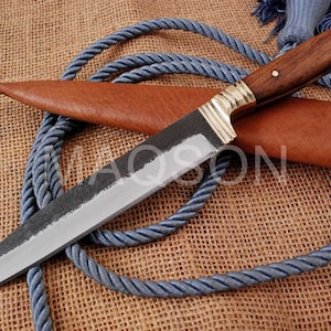 Medieval knife, belt knife, hand-forged 1095 MAQ1901