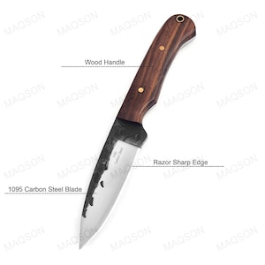Medieval knife, belt knife, hand-forged 1095 MAQ1973