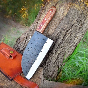 Kitchen Knife Chopping Hatchet Blade Chopping Knife 1095 steel forged HK23