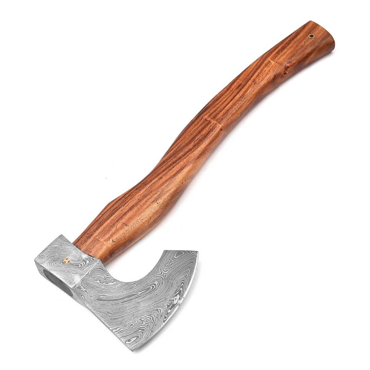 Viking Ax Damascus Steel With Sheath Hand Forged Medieval Ax HAND.