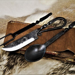 Medieval cutlery set, hand-forged 4209 image 1