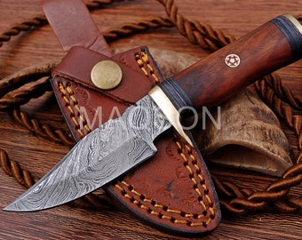 Damascus knife Damast-Jagdmesser Mittelalter Messer, Gürtel Messer, handgeschmiedet  700EA