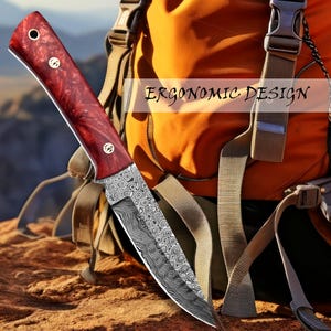 Outdoor Knife Damascus Handmade Knife Survival Knife Camping Equipment Hunting Knife Adventure 4260