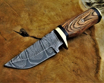 Damascus knife Damascus hunting knife Medieval knife, belt knife, hand-forged 593EA DHL Express 1 to 3 Working days