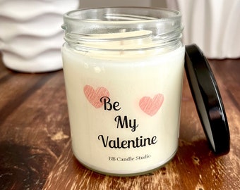 Be My Valentine Candle, Valentine Gift Box, Handmade Soy Wax Candles, Gifts For Her and Gifts For Him